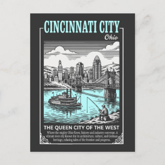 Cincinnati City Ohio The Queen City of The West ポストカード