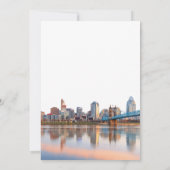 Cincinnati City Skyline Watercolor Wedding 招待状 (裏面)