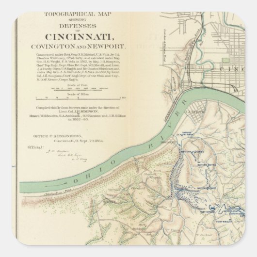 Cincinnati、Covington、Newport スクエアシール (正面)