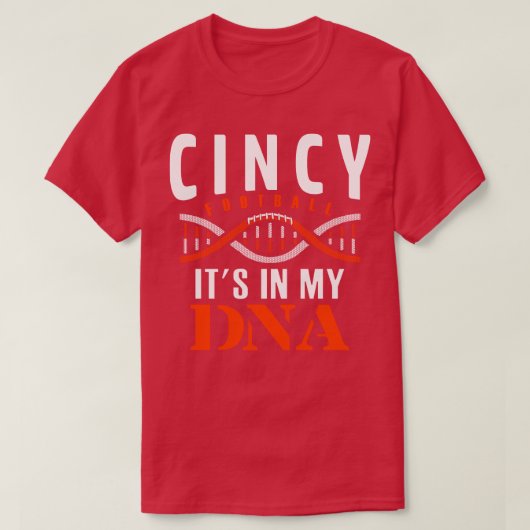 Cincinnati Fan 2022私のDNA内の Tシャツ (デザイン正面)