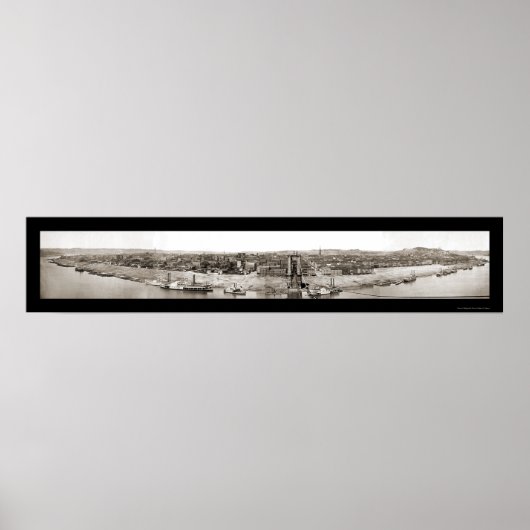Cincinnati OH Panorama Photo 1866 ポスター (正面)