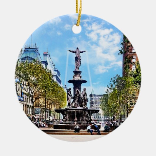 Cincinnati OH - Tyler-Davidson Fountain c1906 セラミックオーナメント (正面)