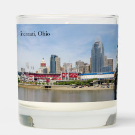 Cincinnati, Ohio glass candle