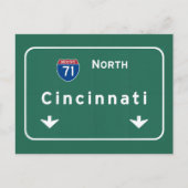 Cincinnati Ohio oh Interstate Highway Freeway : ポストカード (正面)
