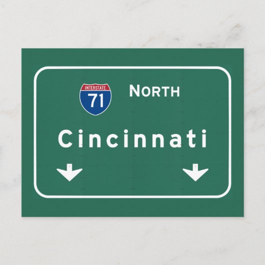 Cincinnati Ohio oh Interstate Highway Freeway : ポストカード (正面)