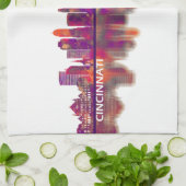 Cincinnati Ohio Skyline キッチンタオル (折り畳み)