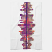 Cincinnati Ohio Skyline キッチンタオル (縦)