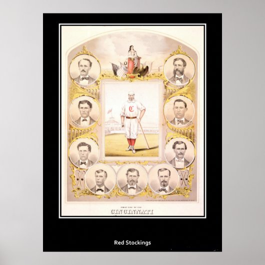 Cincinnati Red Stockings 1869 ポスター (正面)