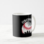 Cincinnati Skyline City BaseballがGamedayで開催 コーヒーマグカップ (正面右)