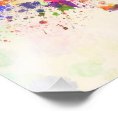 Cincinnati skyline in watercolor background フォトプリント            (角)