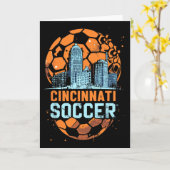 Cincinnati Soccer City Skyline Cool Cincy 513  カード (黄色い花)