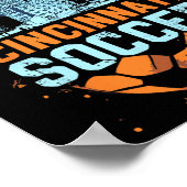 Cincinnati Soccer City Skyline Cool Cincy 513  ポスター (角)