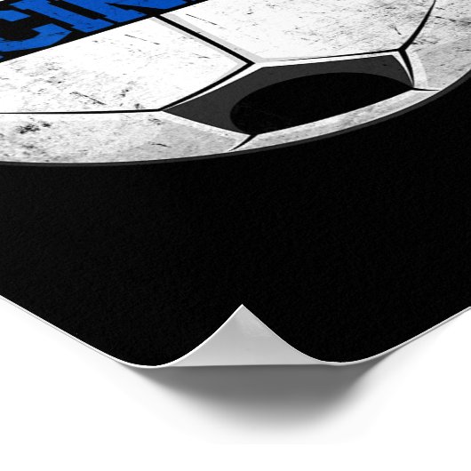 Cincinnati Soccer Distressed Cincy nati  ポスター (角)