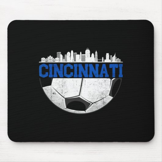 Cincinnati Soccer Distressed Cincy nati  マウスパッド (正面)