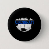 Cincinnati Soccer Distressed Cincy nati  缶バッジ (正面)