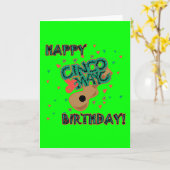 Cinco幸せなdeメーヨーの誕生日! カード (黄色い花)