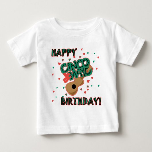 Cinco幸せなdeメーヨーの誕生日! ベビーTシャツ (正面)