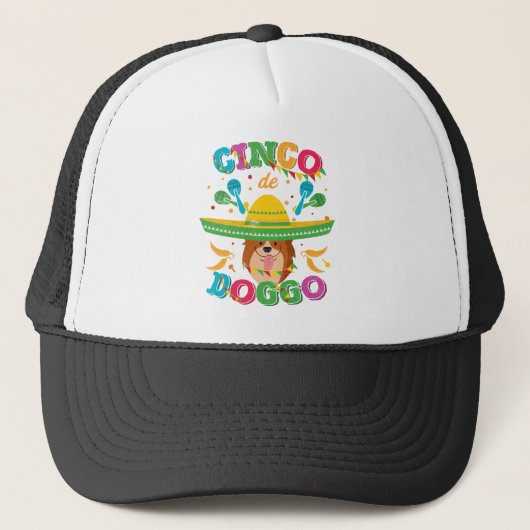 Cinco deメーヨーのコーギー犬 キャップ (正面)