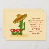 Cinco deメーヨーのソンブレロの招待状 招待状 (正面/裏面)