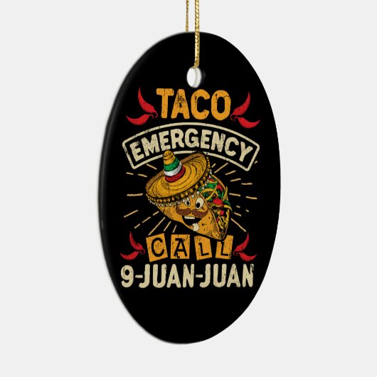 Cinco Deメーヨーのタコスの非常呼出9ファンファン セラミックオーナメント (右)