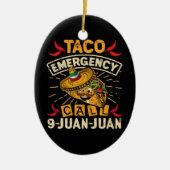 Cinco Deメーヨーのタコスの非常呼出9ファンファン セラミックオーナメント (正面)