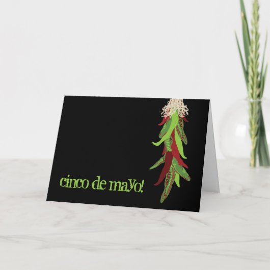 cinco deメーヨーのパーティの招待状 サンキューカード (正面)