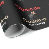 Cinco de Couch-o Remote Control Sombrero Funny ラッピングペーパー (ロールコーナー)