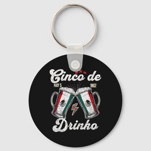 Cinco De Drinkoメキシコパーティー5 De Mayo Beer Drink キーホルダー (正面)