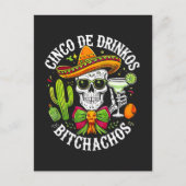 Cinco De Drinko Bitchachos インビテーションポストカード (正面)