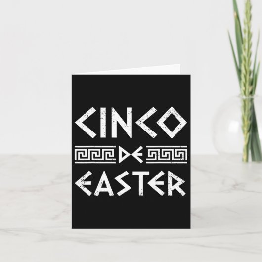 Cinco De Easter Cinco おもしろい De Mayo正統派ギリシャ語 カード (正面)