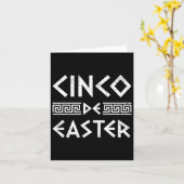 Cinco De Easter Cinco おもしろい De Mayo正統派ギリシャ語 カード (黄色い花)