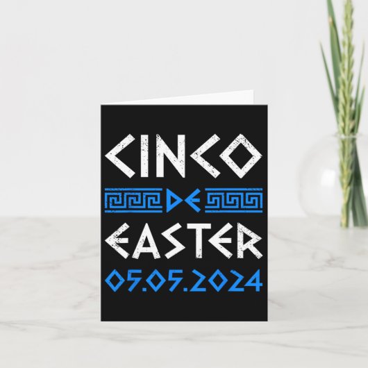 Cinco De Easter Cinco おもしろい De Mayo正統派ギリシャ語 カード (正面)