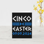 Cinco De Easter Cinco おもしろい De Mayo正統派ギリシャ語 カード (黄色い花)