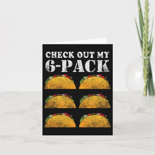 Cinco De MaのTacosで6パックをチェック カード (正面)