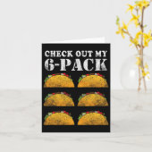 Cinco De MaのTacosで6パックをチェック カード (黄色い花)
