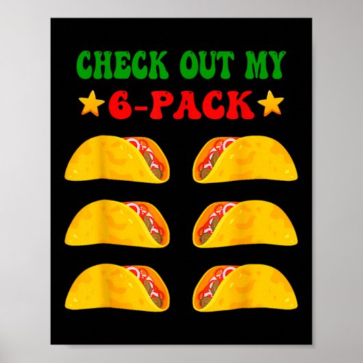 Cinco De MaのTacosで6パックをチェック ポスター (正面)