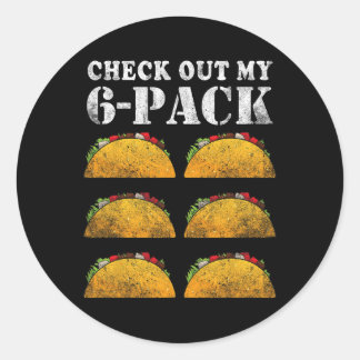 Cinco De MaのTacosで6パックをチェック ラウンドシール