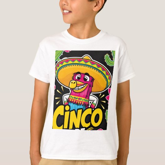 Cinco De Mayoおもしろいアイディアあのピナタ Tシャツ (正面)