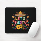 Cinco De Mayoおもしろい Lets Fiesta Somberro Hat Men W マウスパッド (マウス)