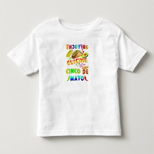 Cinco de Mayoでグルメを楽しむ トドラーTシャツ (正面)