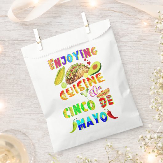 Cinco de Mayoでグルメを楽しむ フェイバーバッグ (クリップ留めされた状態)