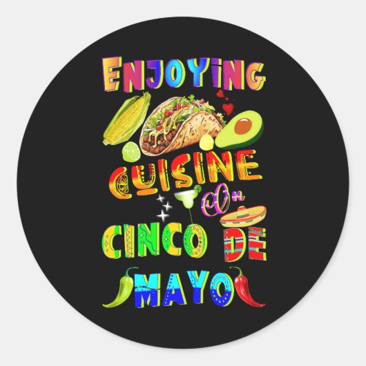 Cinco de Mayoでグルメを楽しむ ラウンドシール (正面)