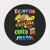 Cinco de Mayoでグルメを楽しむ ラベル (デザイン1)