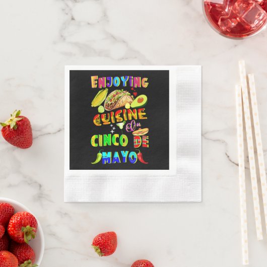 Cinco de Mayoでグルメを楽しむ 縁ありカクテルナプキン (インサイチュ)