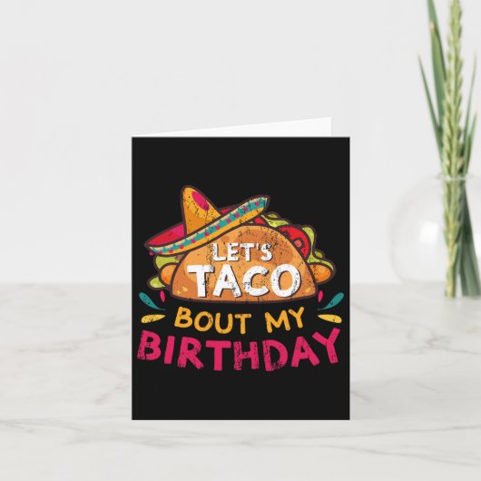Cinco De Mayoで私の誕生日生まれをタコしてみよう カード (正面)
