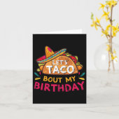 Cinco De Mayoで私の誕生日生まれをタコしてみよう カード (黄色い花)