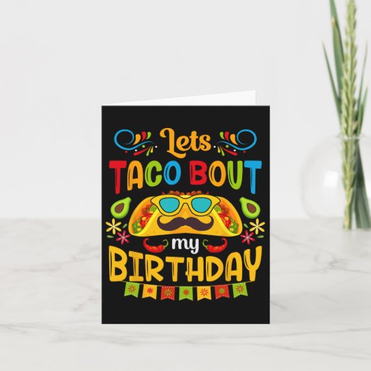 Cinco De Mayoで私の誕生日生まれをタコしてみよう カード (正面)