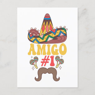 Cinco De Mayoに合おもしろいう3つのAmigosメキシコ ポストカード