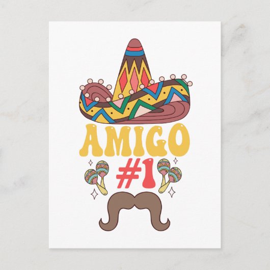 Cinco De Mayoに合おもしろいう3つのAmigosメキシコ ポストカード (正面)