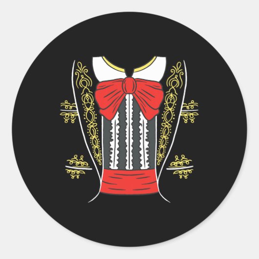 Cinco De Mayoのマリーアチチャロメキシコの衣装 ラウンドシール (正面)